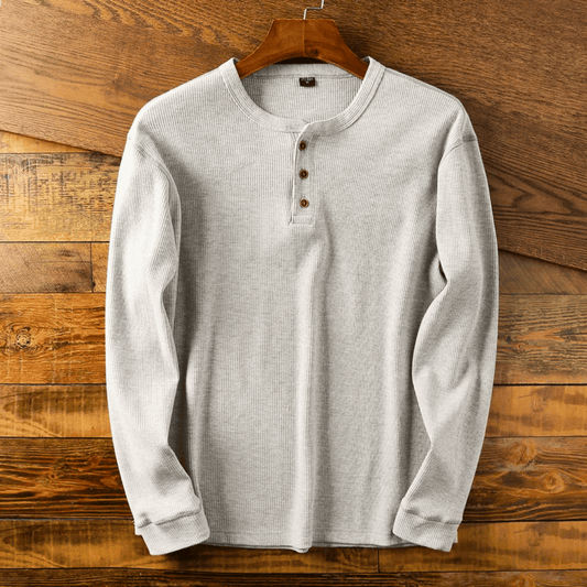 Jersey Henley Algodón Hombre