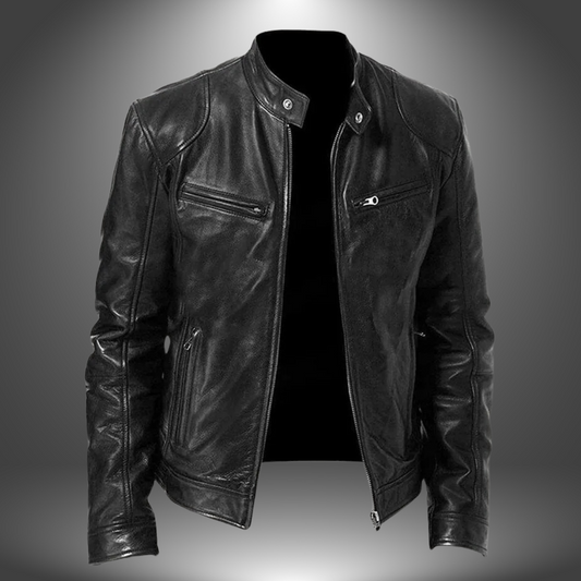 Chaqueta de Piel para Hombre – Estilo Biker