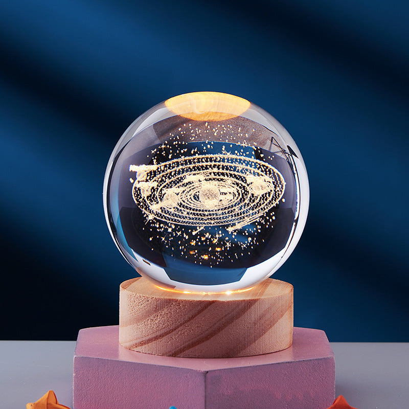 Lámpara Nocturna Cristal 3D