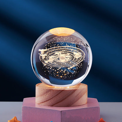 Lámpara Nocturna Cristal 3D