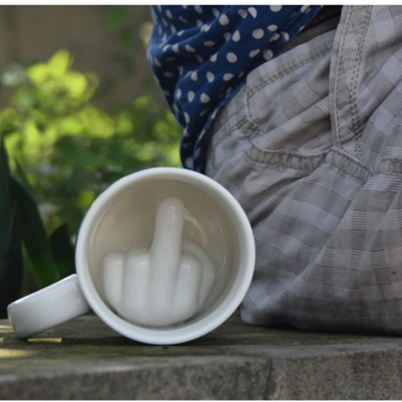 Taza Cerámica Divertida Blanca