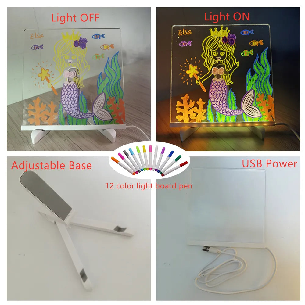 Lámpara Infantil Dibujo LED