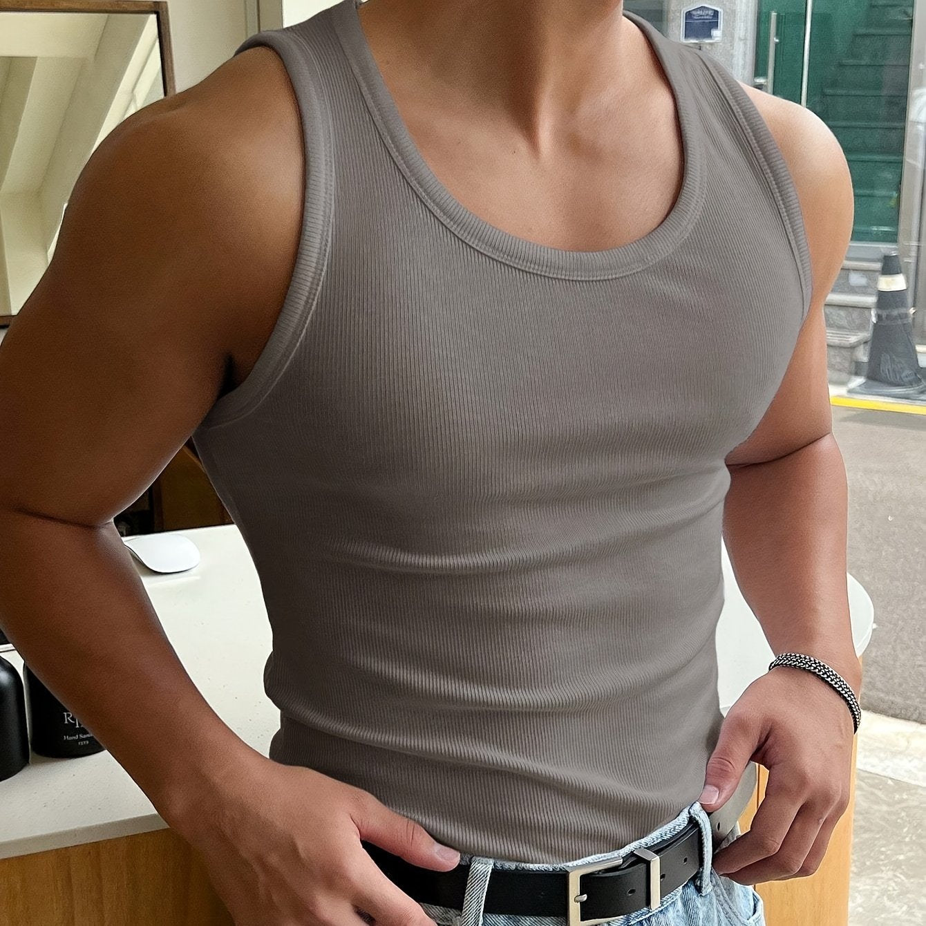 Camiseta Sin Mangas Acanalada