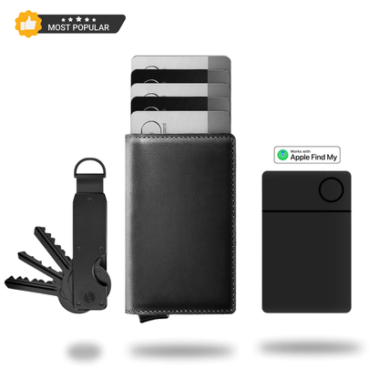 Cartera Slim de Cuero Premium con Bloqueo RFID y Expulsor Automático