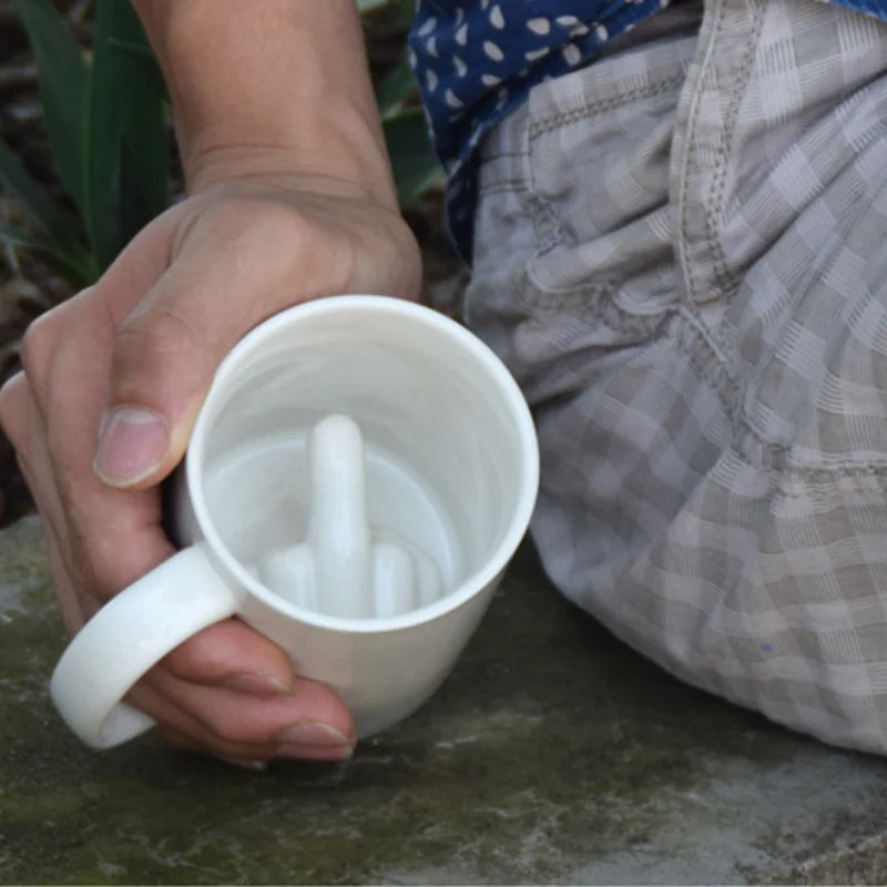 Taza Cerámica Divertida Blanca