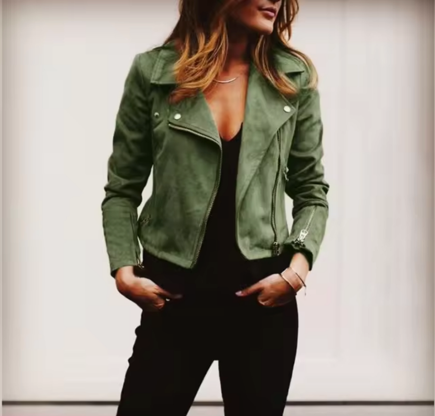 Chaqueta Corta Ante Mujer