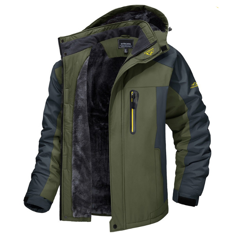 Chaqueta Acolchada Hombre Impermeable con Capucha – Invierno Cálido