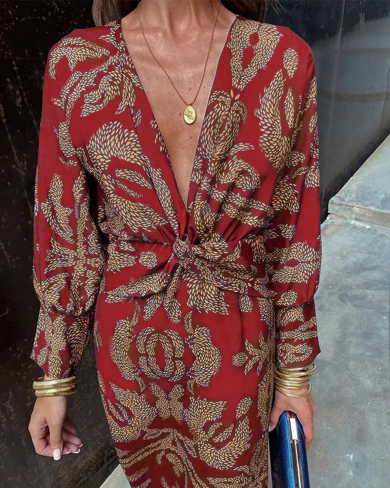 Vestido Midi Estampado