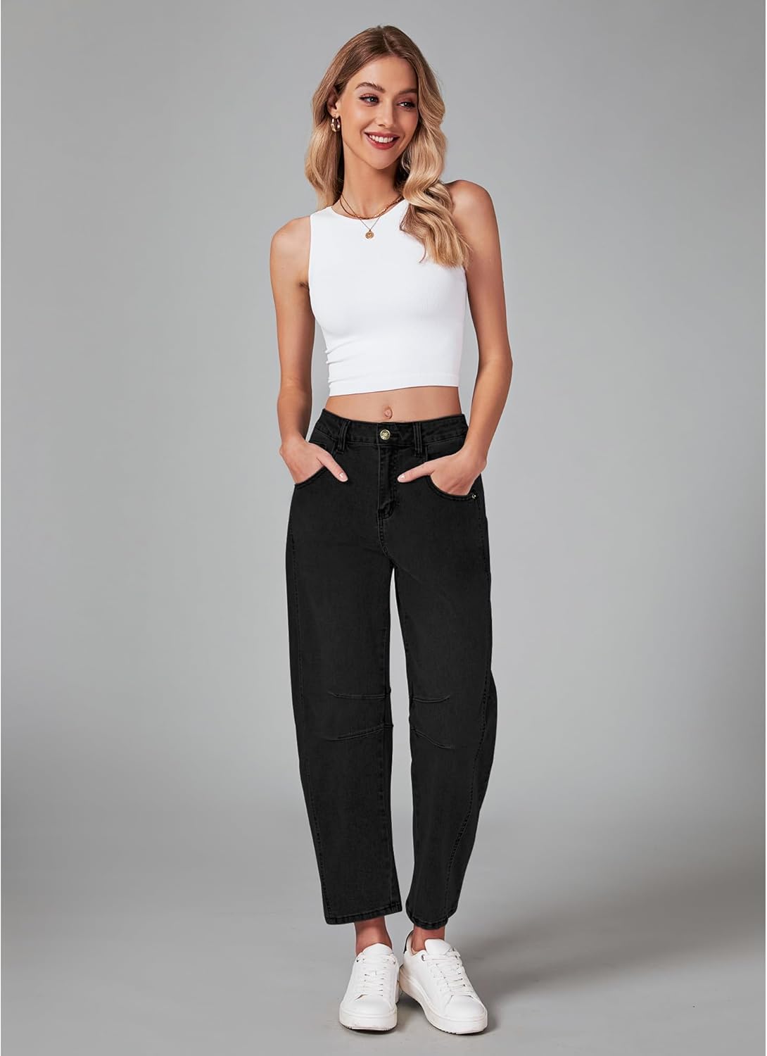 Jeans Mujer Barrel Tiro Alto