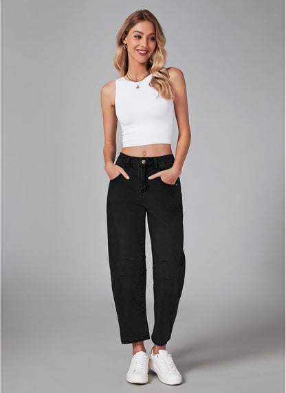 Jeans Mujer Barrel Tiro Alto
