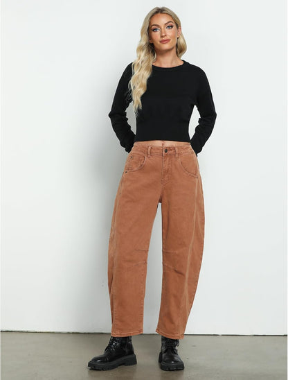 Jeans Mujer Barrel Tiro Alto