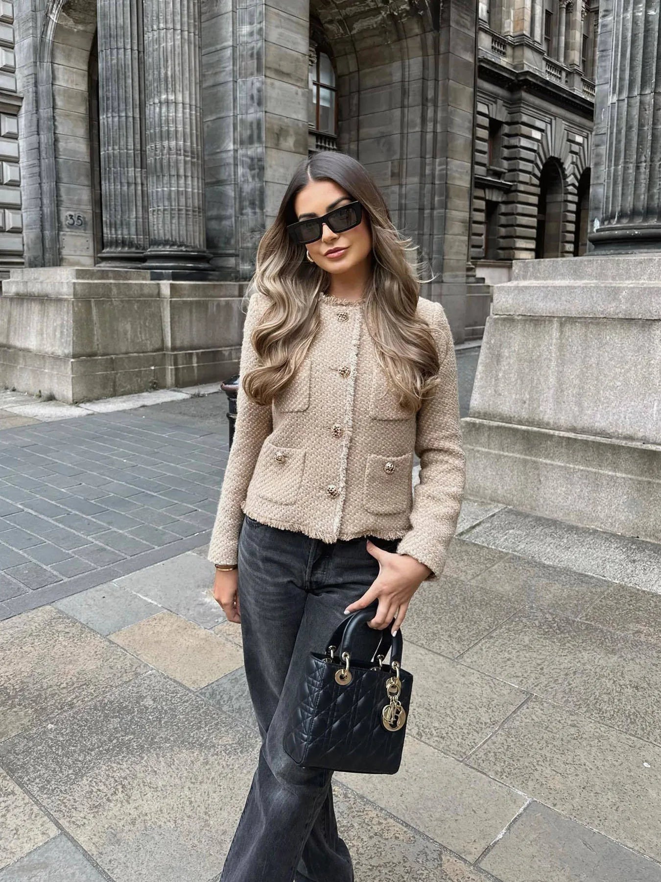 Chaqueta Tweed Mujer