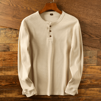 Jersey Henley Algodón Hombre