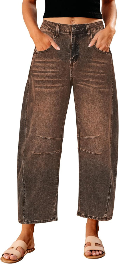 Jeans Mujer Barrel Tiro Alto
