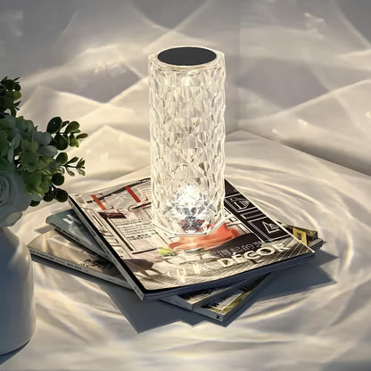 Lámpara Mesa Cristal Táctil