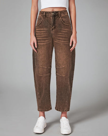 Jeans Mujer Barrel Tiro Alto
