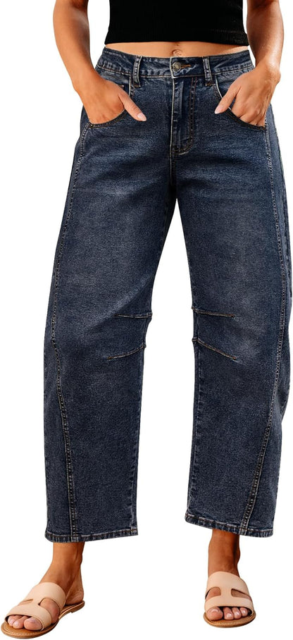 Jeans Mujer Barrel Tiro Alto