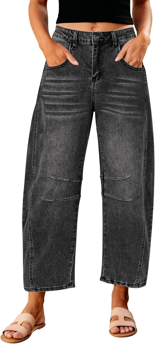 Jeans Mujer Barrel Tiro Alto