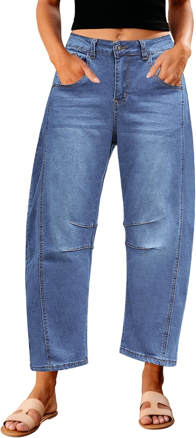 Jeans Mujer Barrel Tiro Alto