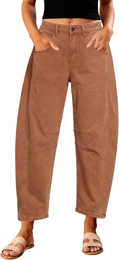 Jeans Mujer Barrel Tiro Alto
