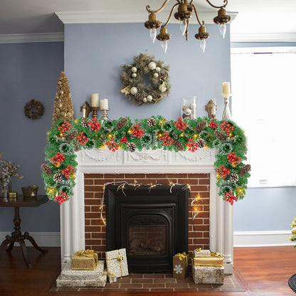 Guirnalda navideña con luces