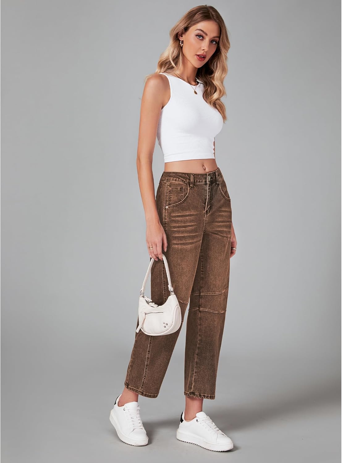 Jeans Mujer Barrel Tiro Alto