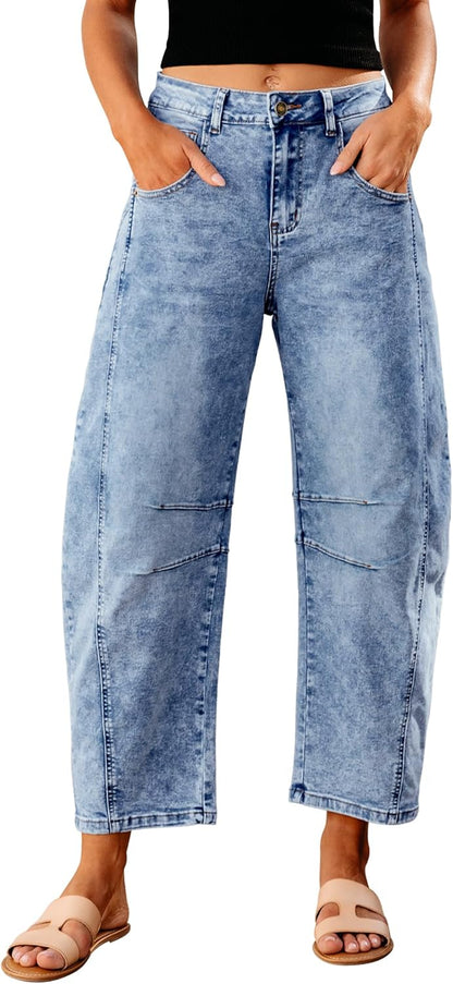 Jeans Mujer Barrel Tiro Alto