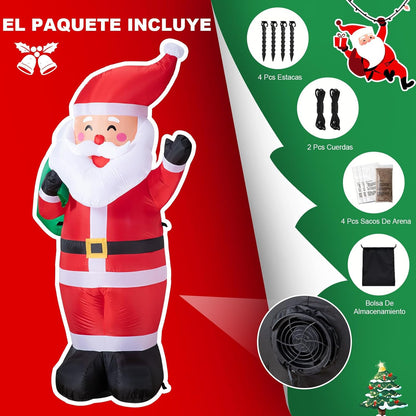 papá noel inflable 244 cm