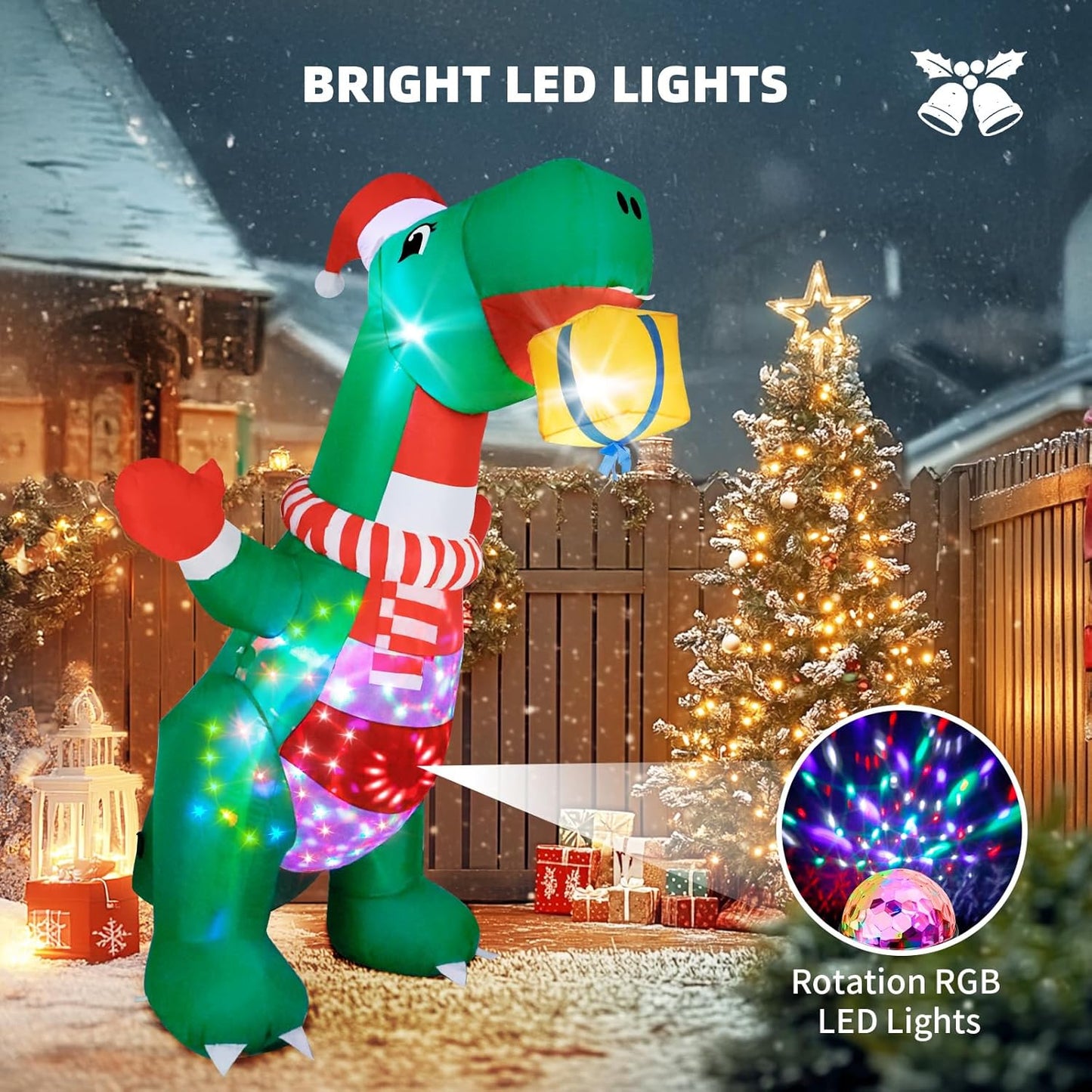 papá noel inflable 244 cm