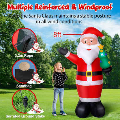 papá noel inflable 244 cm
