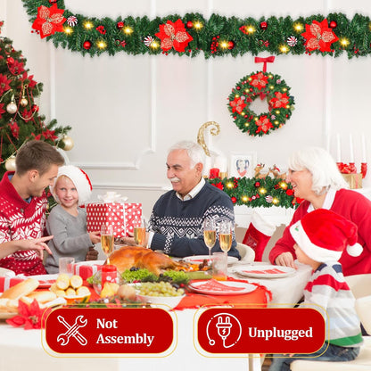 Guirnalda navideña con luces