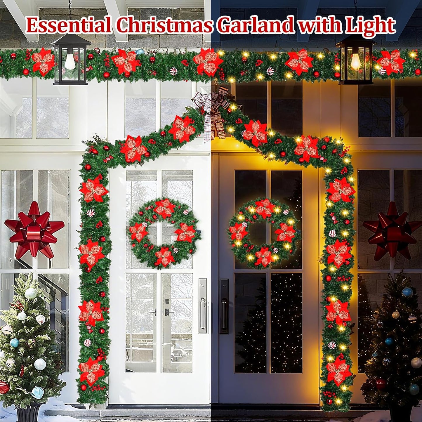 Guirnalda navideña con luces