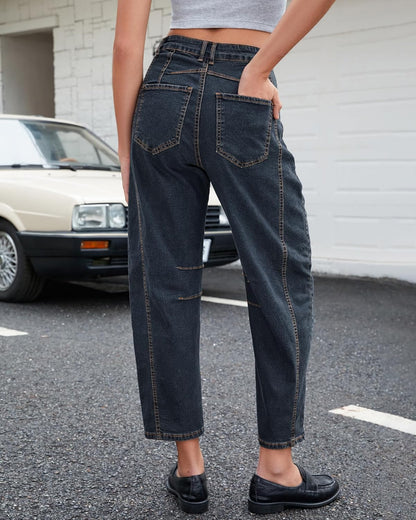 Jeans Mujer Barrel Tiro Alto