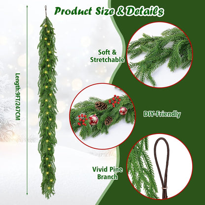 Guirnalda navideña con luces