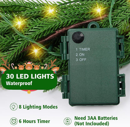 Guirnalda navideña con luces