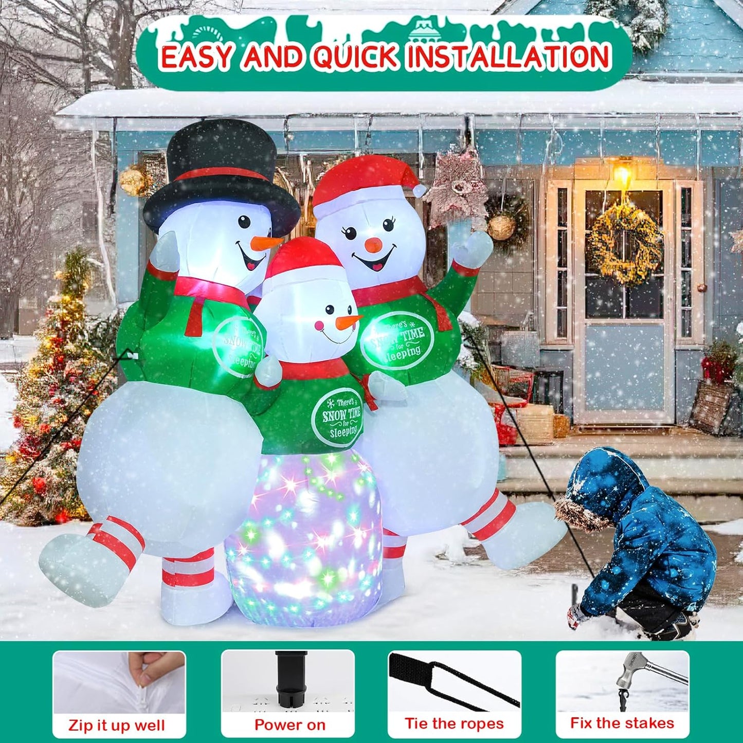 papá noel inflable 244 cm