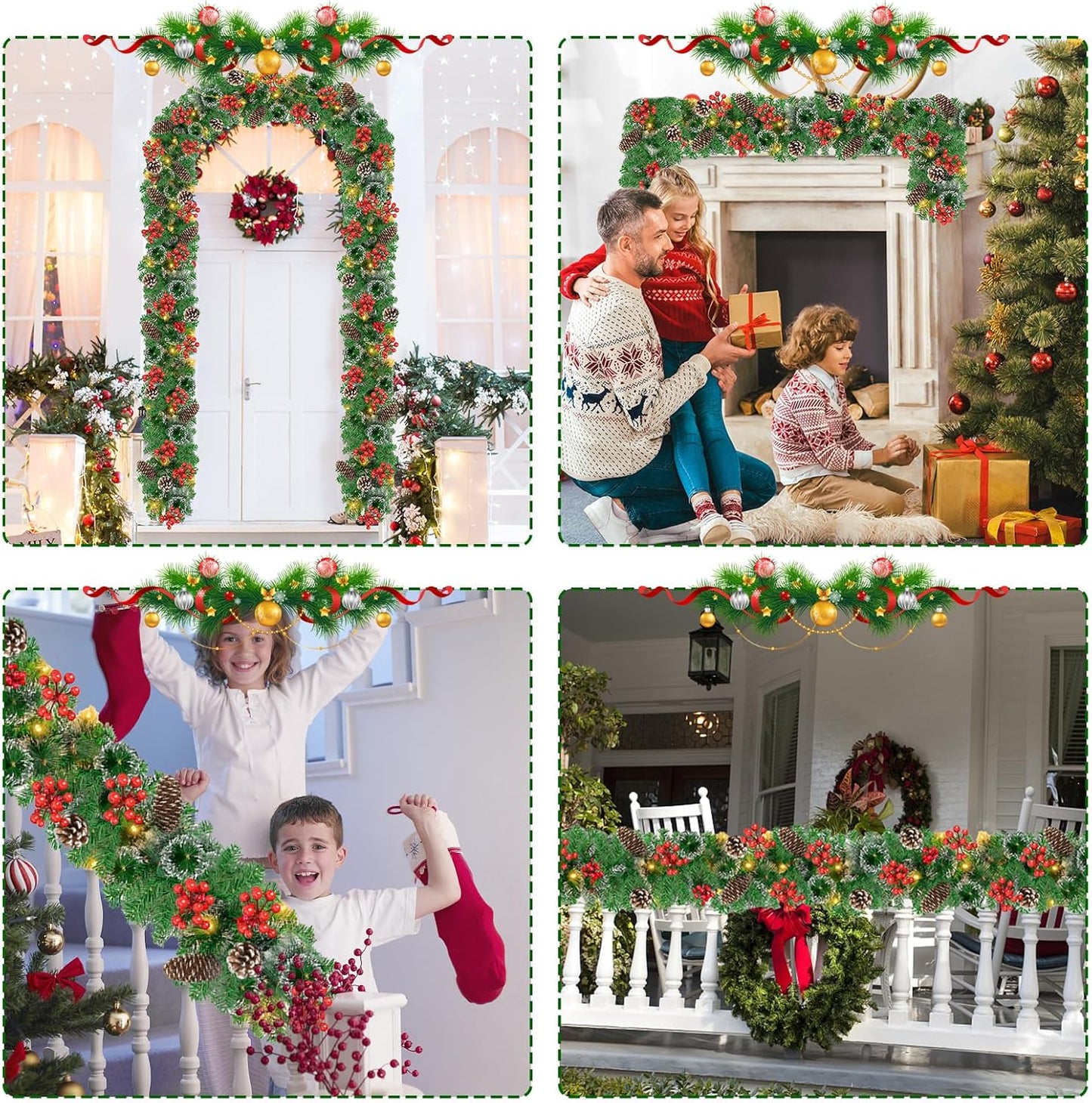 Guirnalda navideña con luces