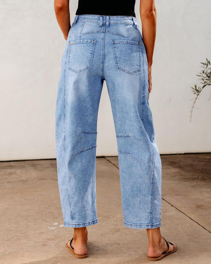 Jeans Mujer Barrel Tiro Alto