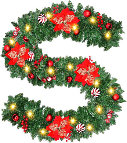 Guirnalda navideña con luces