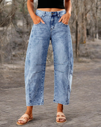 Jeans Mujer Barrel Tiro Alto