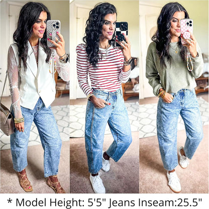 Jeans Mujer Barrel Tiro Alto