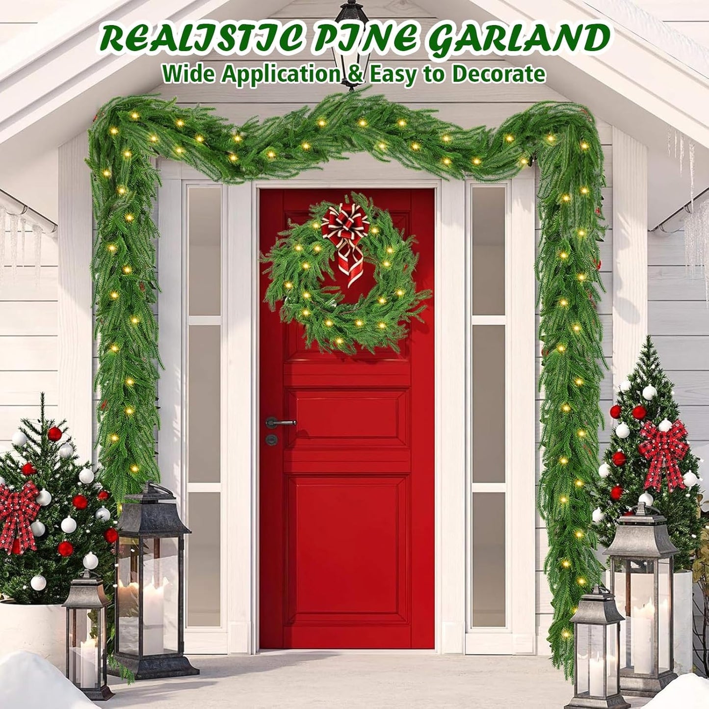 Guirnalda navideña con luces