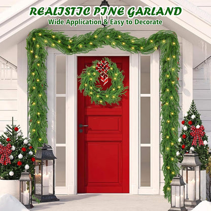 Guirnalda navideña con luces