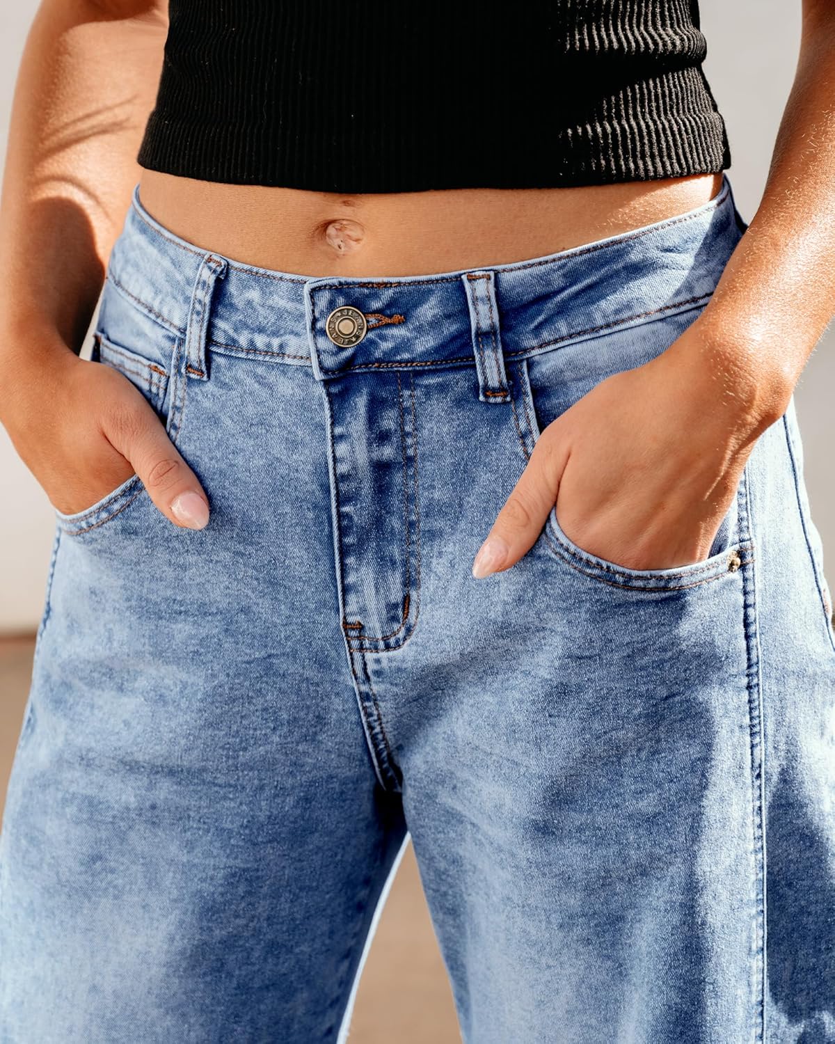 Jeans Mujer Barrel Tiro Alto
