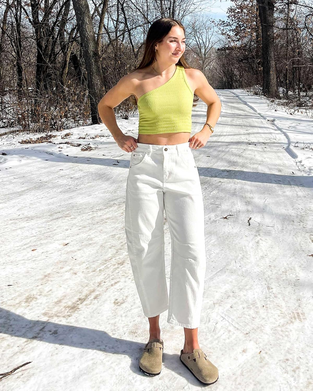 Jeans Mujer Barrel Tiro Alto