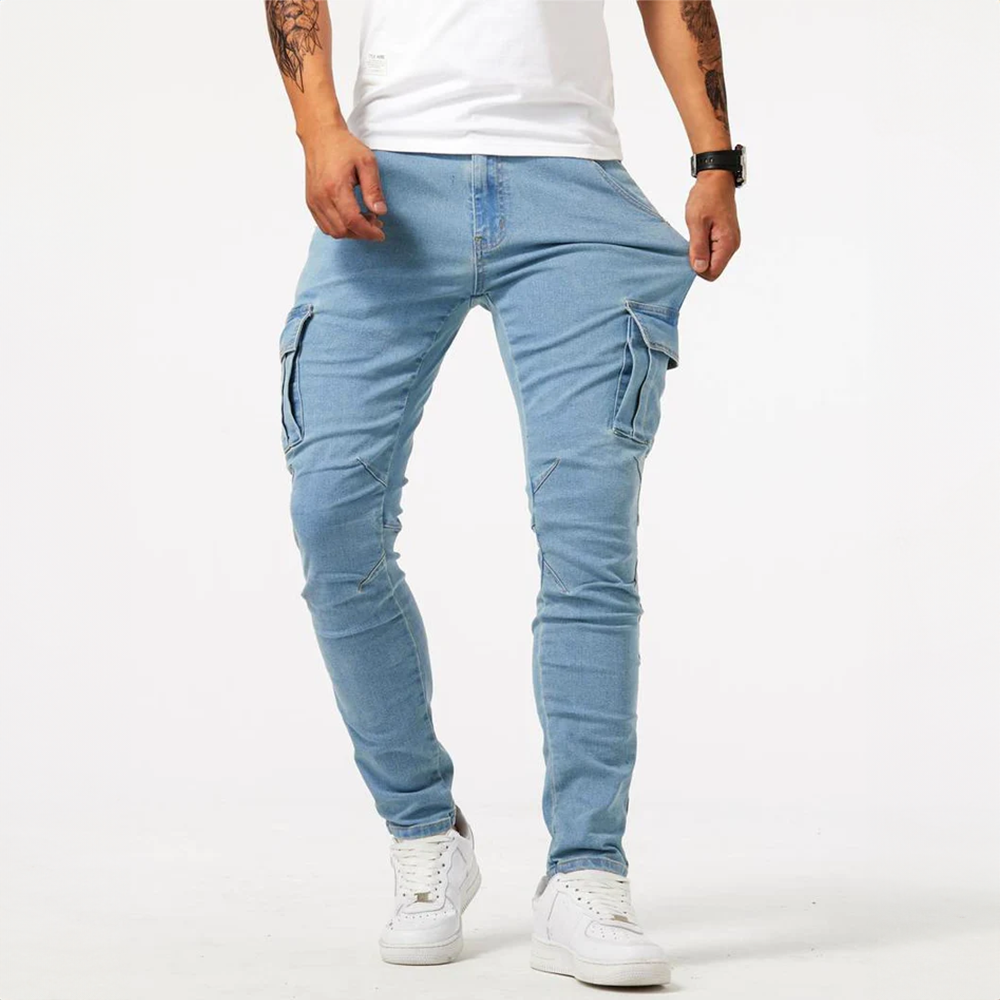Jeans Cargo Hombre Stretch