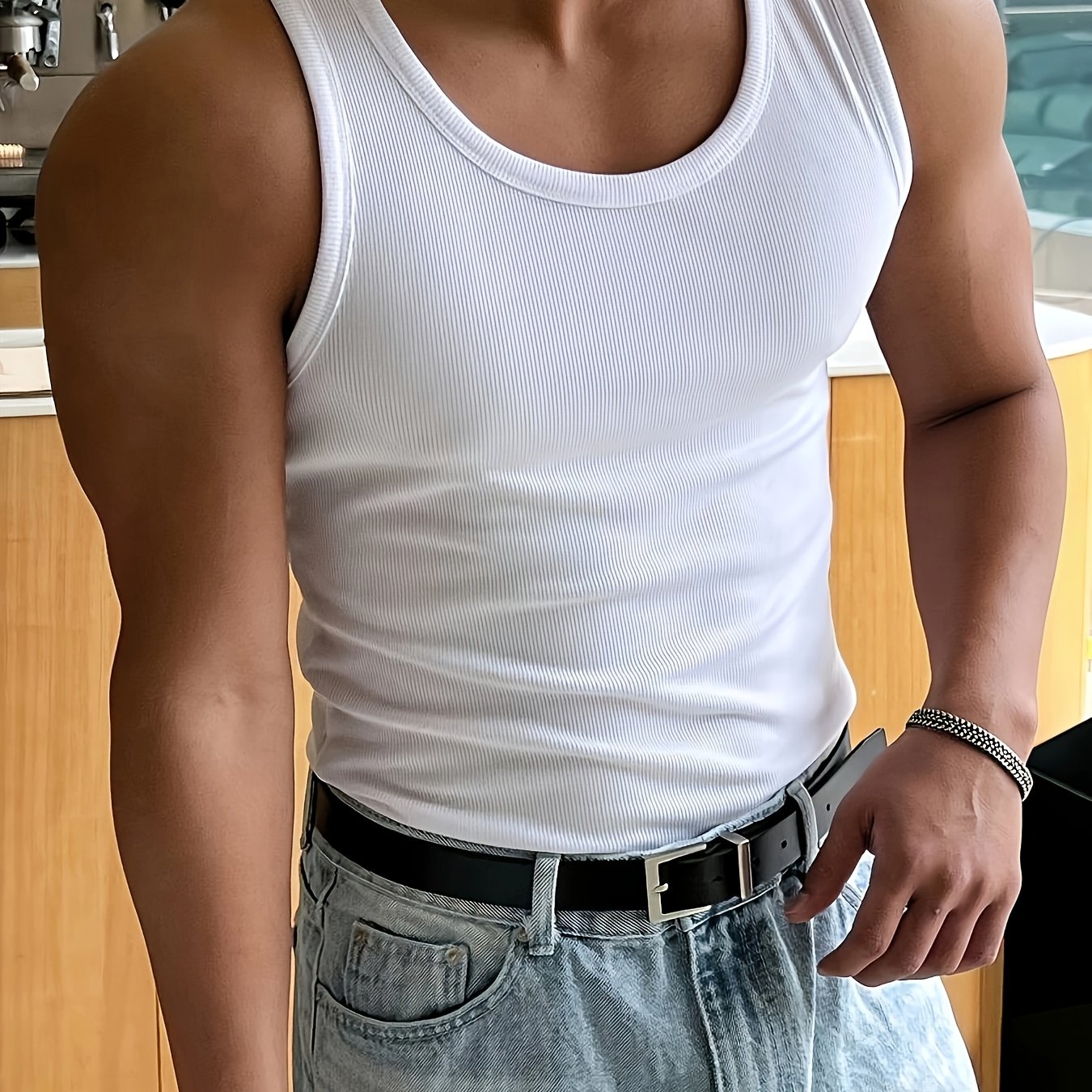 Camiseta Sin Mangas Acanalada