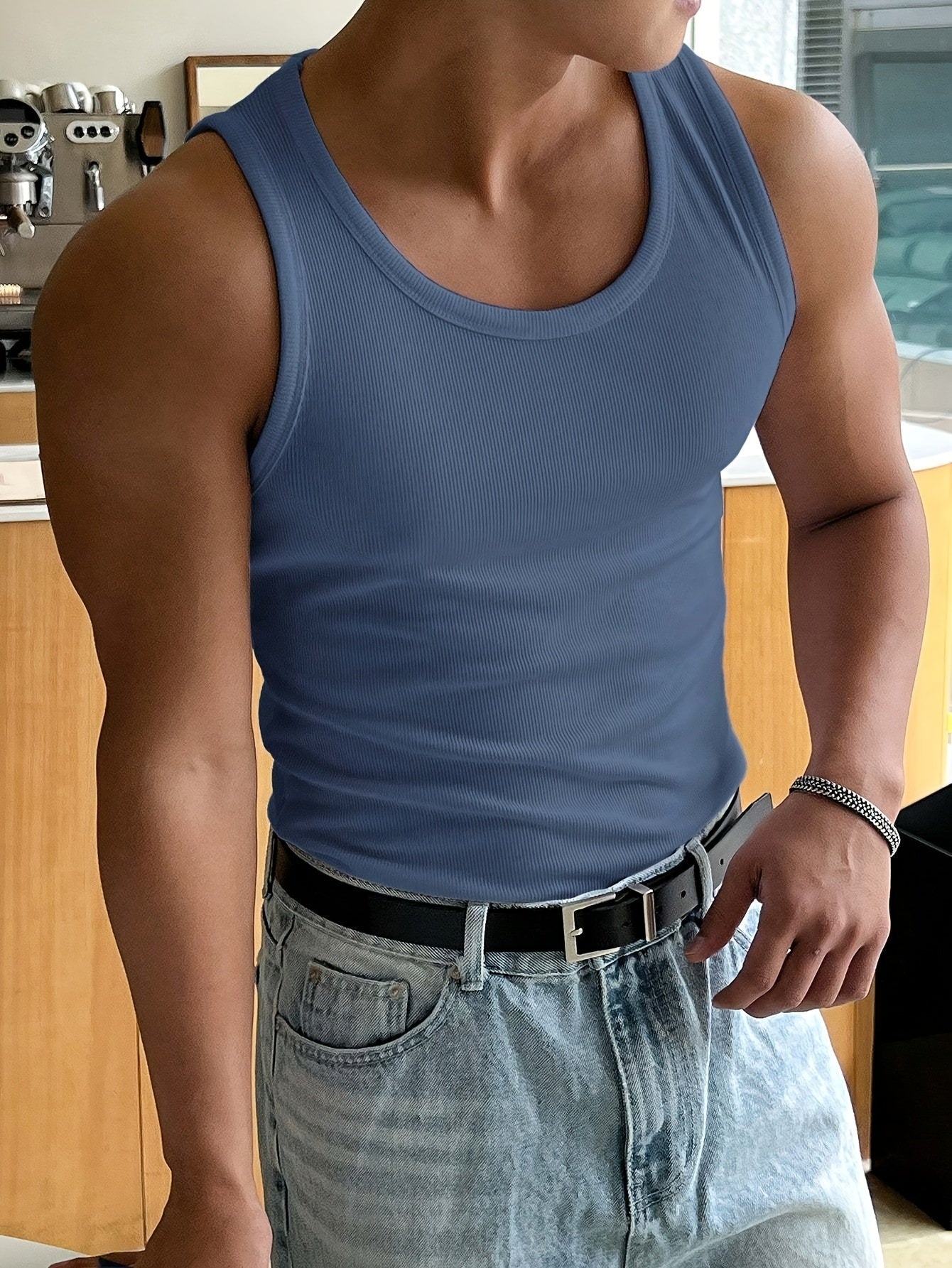 Camiseta Sin Mangas Acanalada