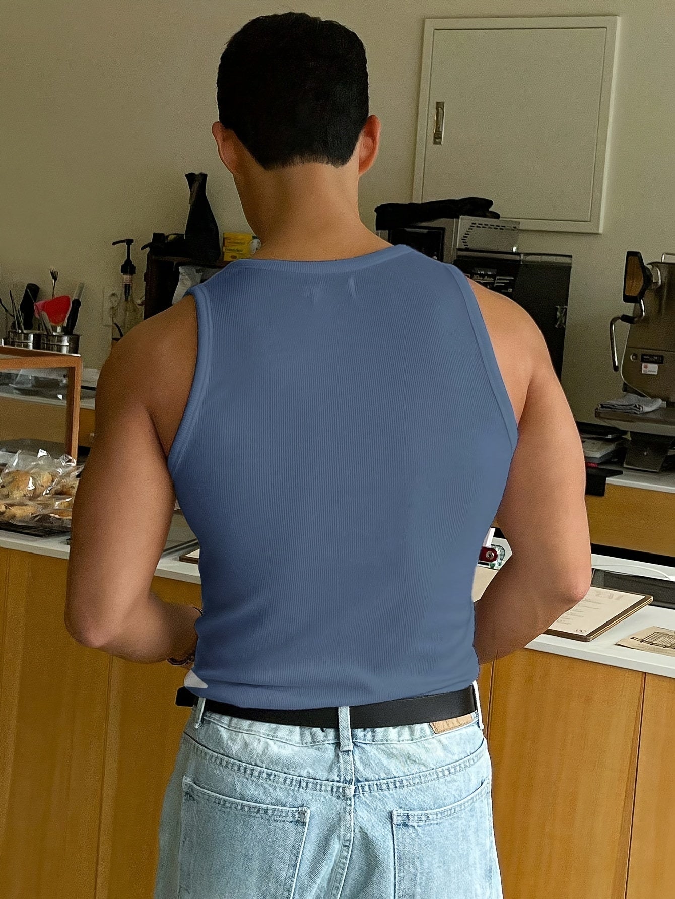 Camiseta Sin Mangas Acanalada