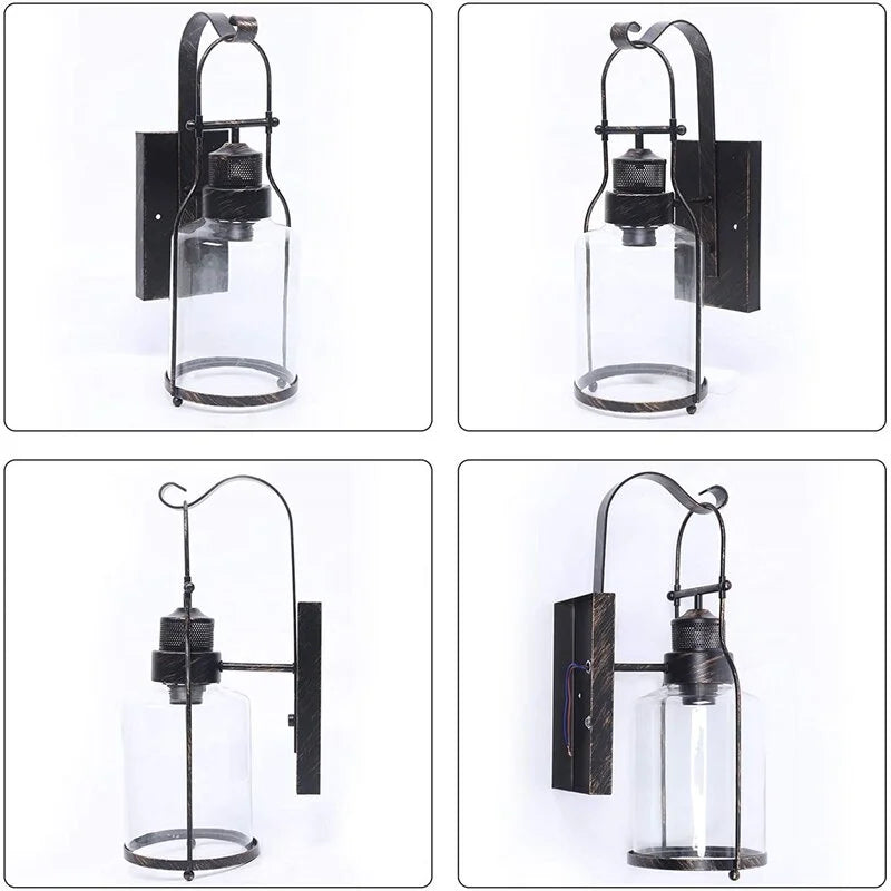 Aplique Pared Vidrio Industrial